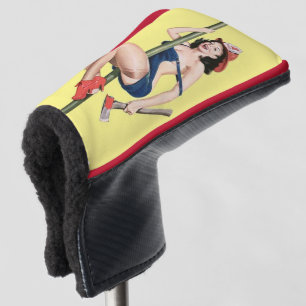 Fire Fighter pin-up Golf Head Cover