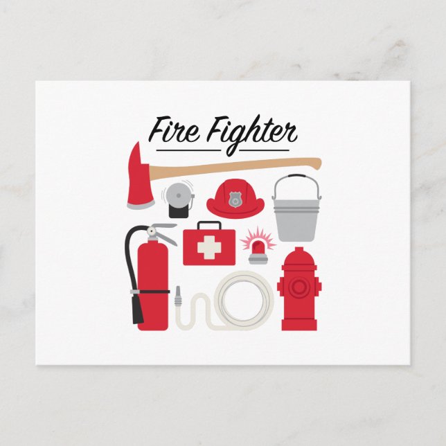 Fire Fighter Postcard (Front)