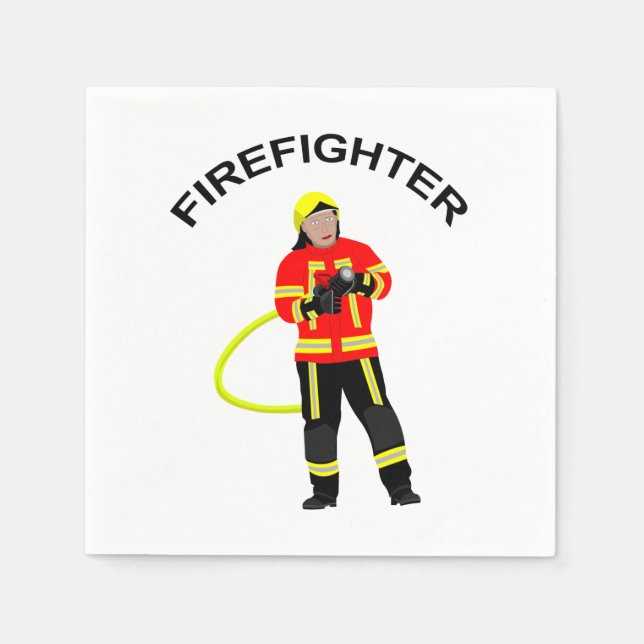 Fire fighter Serviette Napkin (Front)