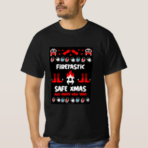 Fire-fighter ugly xmas T-Shirt