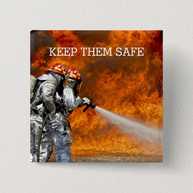 Fire Fighters 15 Cm Square Badge (Front)