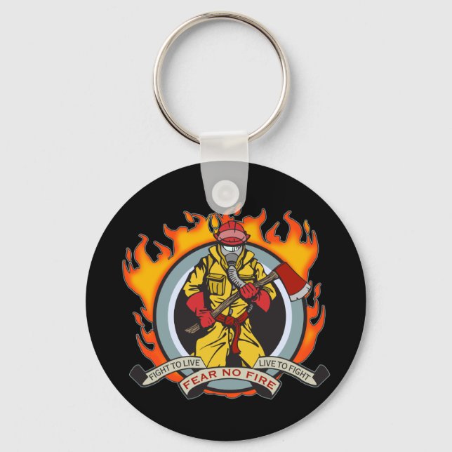 Fire Fighters Fear No Fire Key Ring (Front)