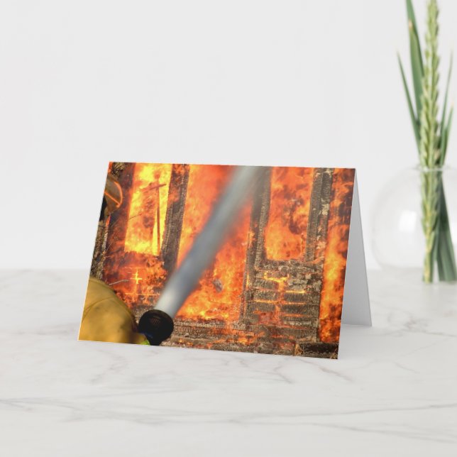 FIRE FIGHTERS GREETING CARD (Front)