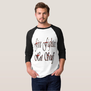 Fire Fighters Hot Stuff Logo, Mens Raglan T-shirt