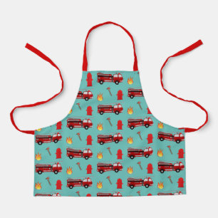 Fire Fighters Illustration Apron
