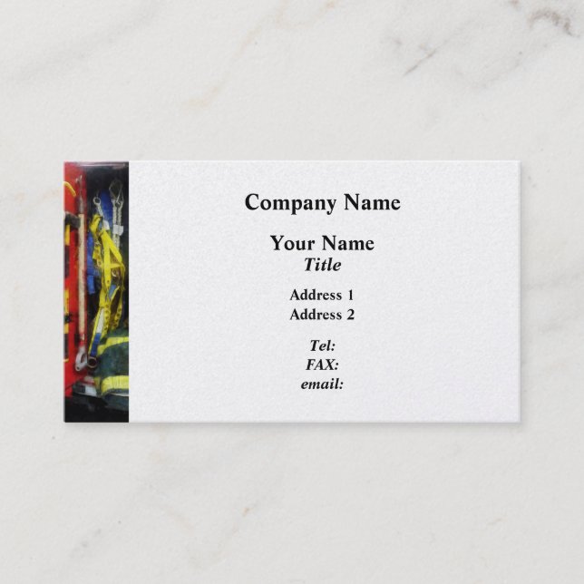 Fire Fighting Equipment  - Platinum Finish Business Card (Front)