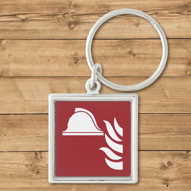 Fire Fighting Helmet Safety Sign Key Ring (Creator Uploaded)