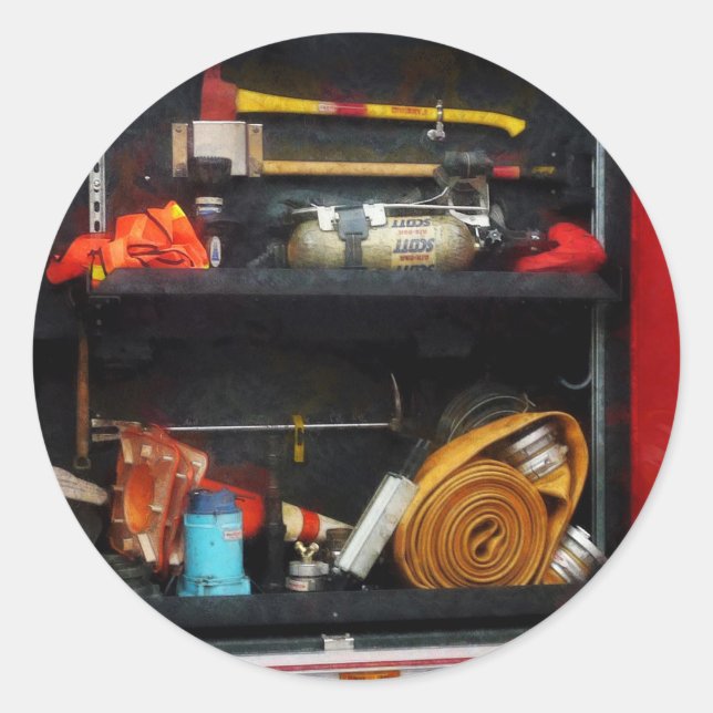 Fire Fighting Supplies Classic Round Sticker (Front)