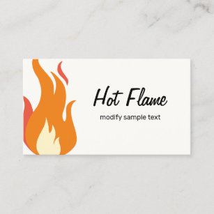Fire Flame Logo Business Card