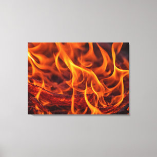 Fire flame macro  canvas print