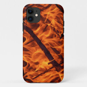 Fire flame macro  in fireplace Case-Mate iPhone case