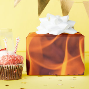 Fire flame macro  wrapping paper