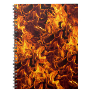 Fire / Flame Pattern Background Spiral Notebook