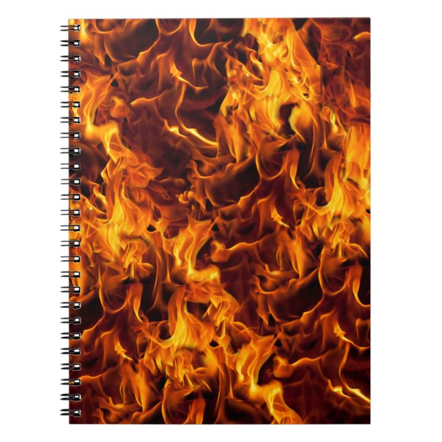 Fire / Flame Pattern Background Spiral Notebook (Front)