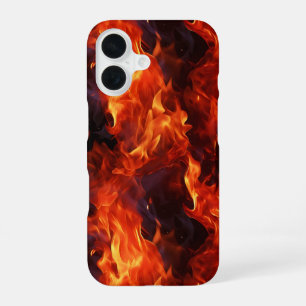 Fire Flame Pattern iPhone 16 Case