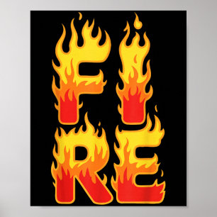Fire Flame Shirt Adult Kids Men Women Fire And Ice Poster