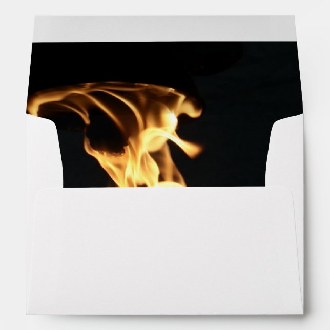 Fire Flames Campfire Bonfire Party Camping Envelope (Back (Bottom))