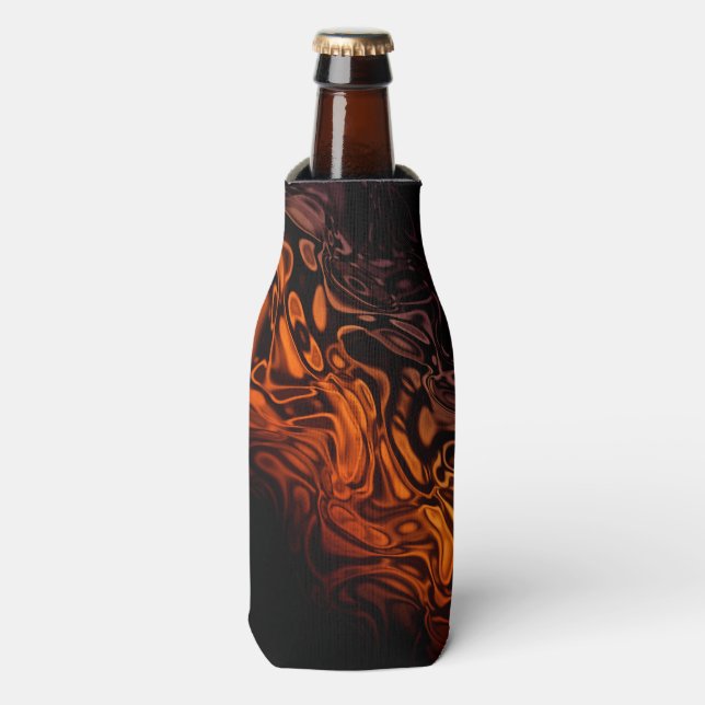 Fire Flames Can Cooler-Design 2 Bottle Cooler (Bottle Front)