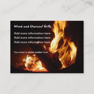 Fire flames firepit grills Business Cards