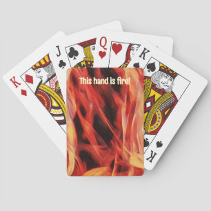 Fire Flames Hot Hand Poker Game Night Cards