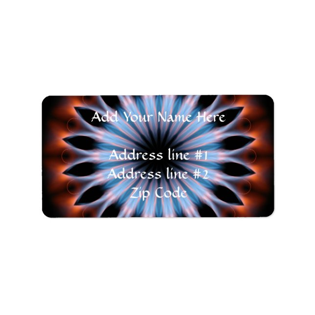 Fire-Flames Kaleidoscope Label (Front)