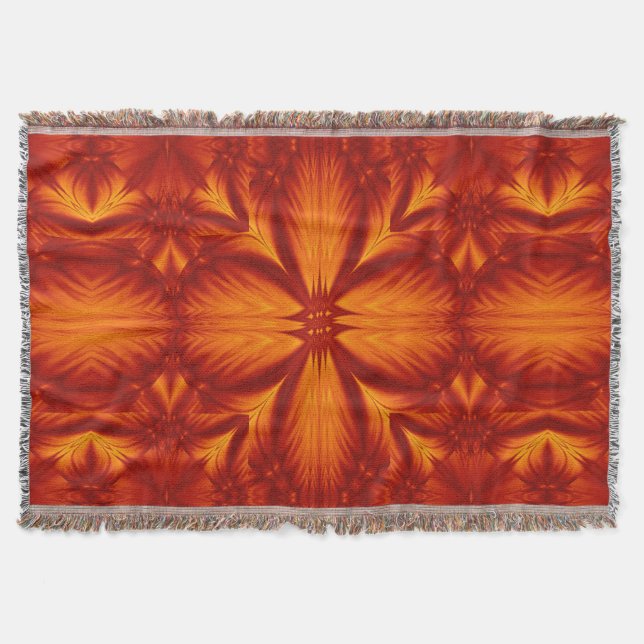 Fire Flowers 265 Throw Blanket (Front)