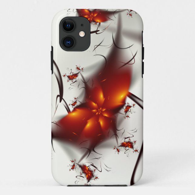 Fire Flowers & Ashes Abstract Fractal Case-Mate iPhone Case (Back)