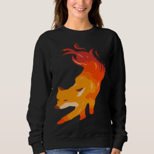 Fire fox artist and fox fan sweatshirt