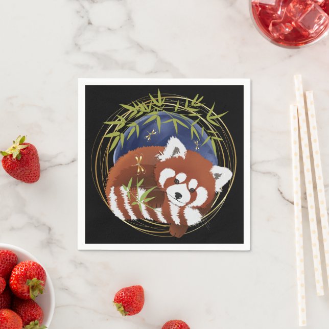 FIRE FOX red panda  paper napkins (Insitu)