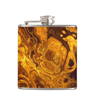 Fire Fractal Art 2 Wrapped Flask