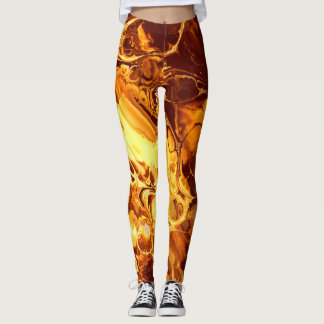 Fire Fractal Art 5-6 Image Options Leggings