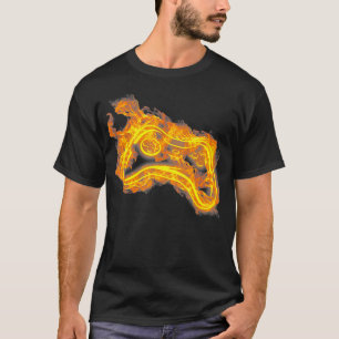 Fire Gaming Controller Flame Video Game Gamer  T-Shirt