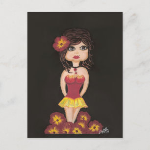 Fire Girl Quantum Cutie Girl Post Card