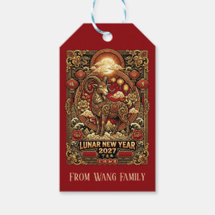 Fire Goat 2027 Lunar New Year Gift Tags