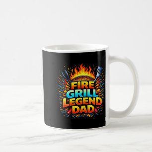 Fire Grill Legend Dad Bbq Design Coffee Mug