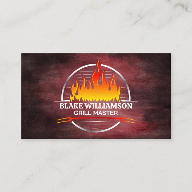 Fire Grill | Restaurant Business Card (Front)