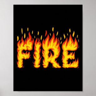 Fire Halloween Matching Family Couples Fire And Ic Poster