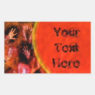 Fire Hands Rectangular Sticker