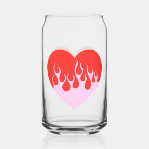 Fire Heart Can Glass