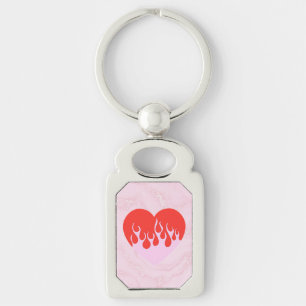 Fire Heart Key Ring