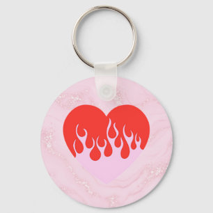 Fire Heart Key Ring