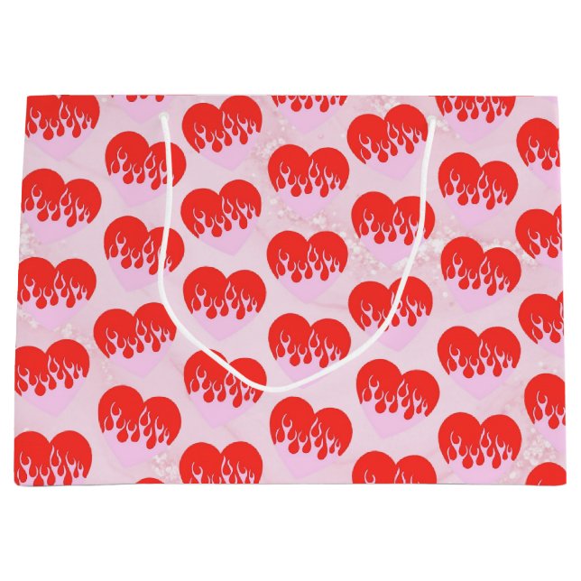 Fire Heart Large Gift Bag (Front)