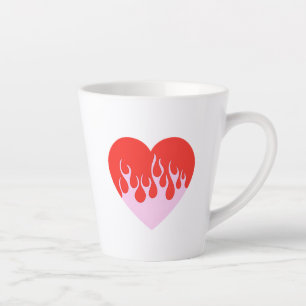 Fire Heart Latte Mug
