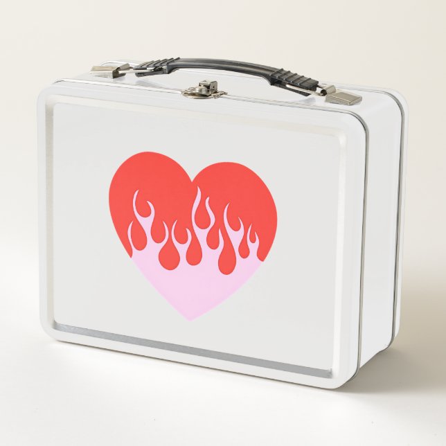 Fire Heart Metal Lunch Box (Front)