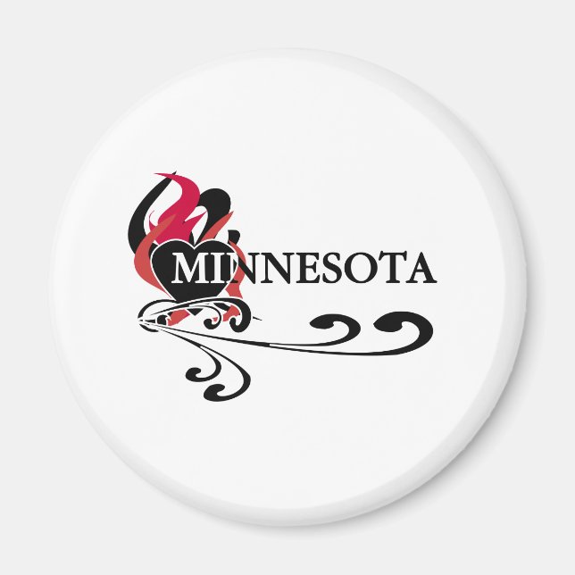 Fire Heart Minnesota Magnet (Front)