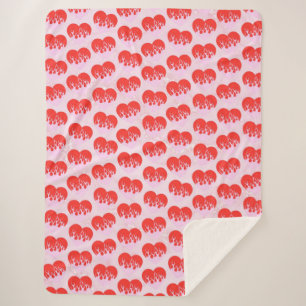 Fire Heart Sherpa Blanket