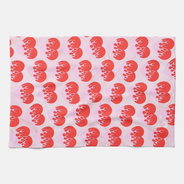 Fire Heart Tea Towel (Horizontal)