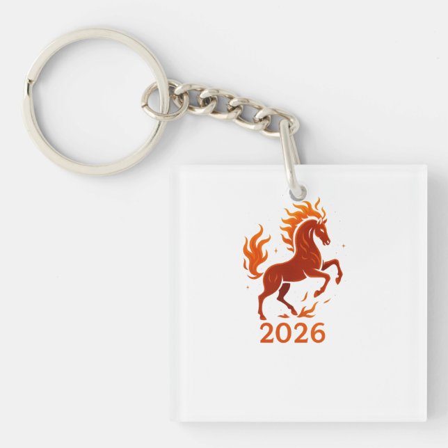 Fire horse 2026 key ring (Front)