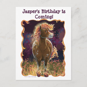 Fire Horse Announcement Postcard