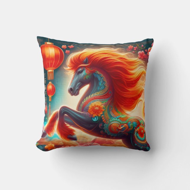 Fire Horse Cushion (Front)